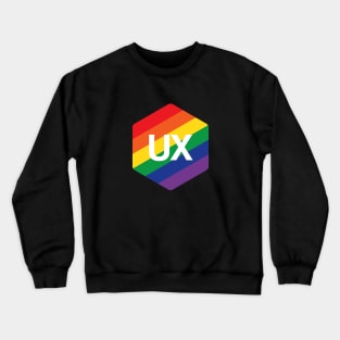 UX Design, UX Designer, LGBTQ Design, DEI, Diversity, Equality, Inclusion, Pride Crewneck Sweatshirt